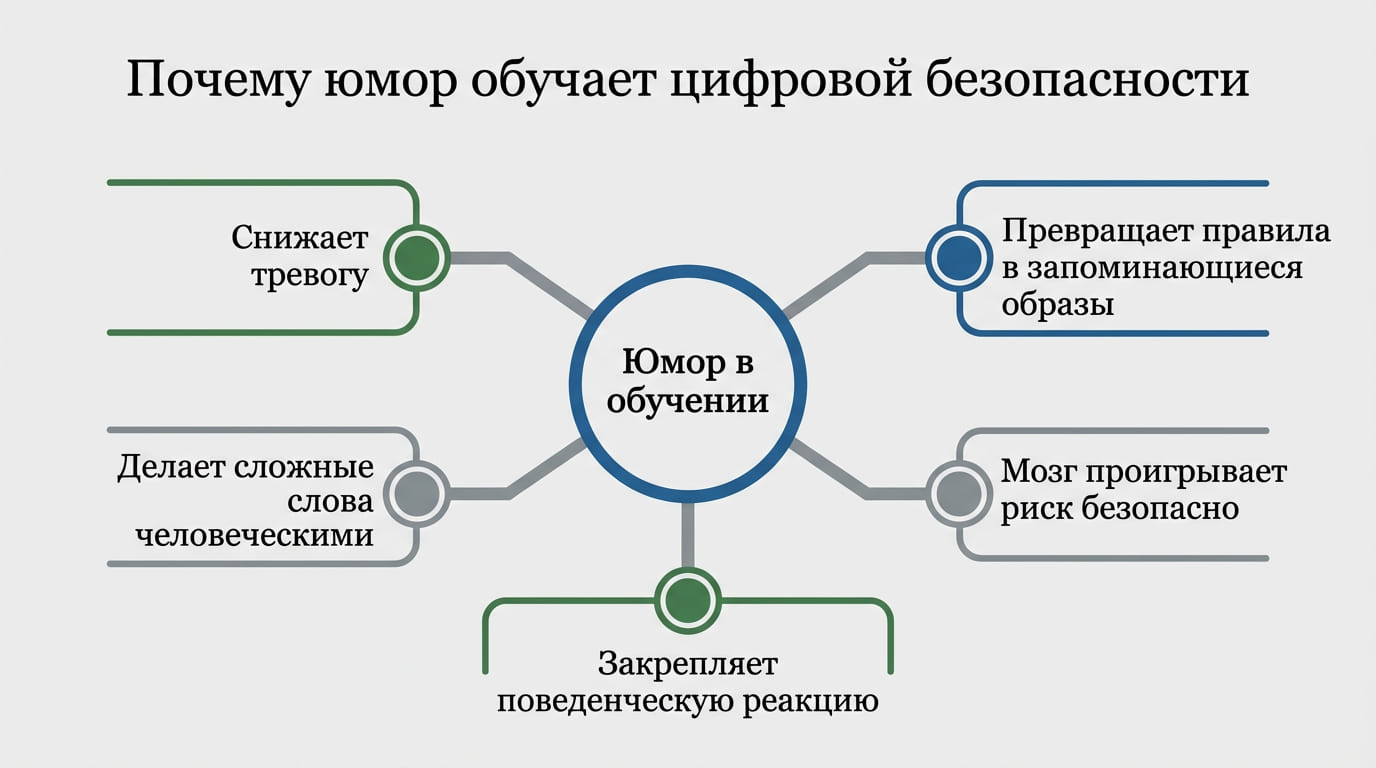 почему юмор обучает цифровой безопасности